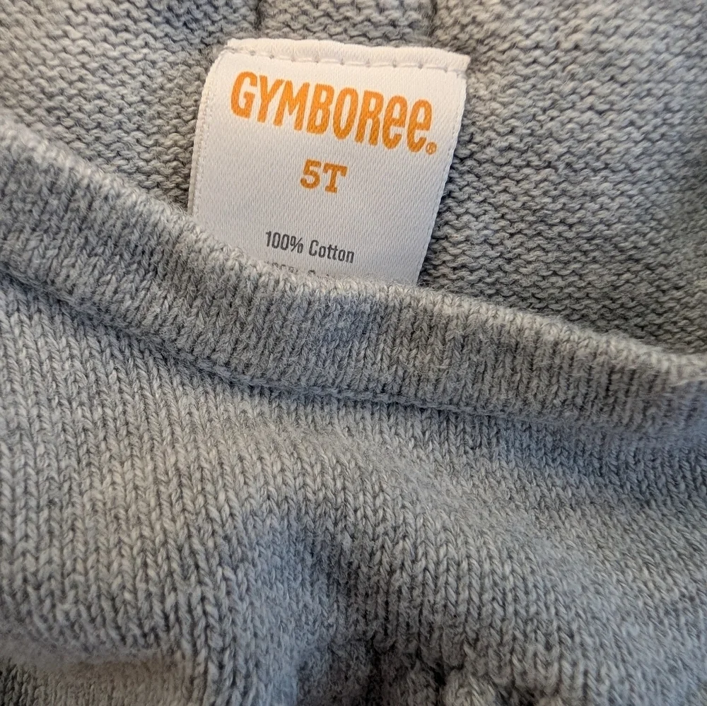 Gymboree Girls Gray Knit Dress with Butterfly Detail Size 5T